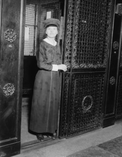 Elevator girl, Martha Washington Hotel, between c1915 and c1920. Creator: Bain News Service.
