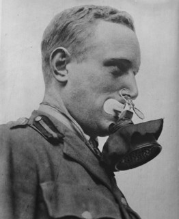 German gas mask, between c1915 and 1918. Creator: Bain News Service.