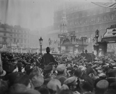 London crowd at Charing Cross, London, between c1915 and c1920. Creator: Bain News Service.