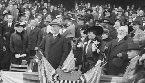 Pres. Wilson and Mrs. Galt, Phila., 10/8/15, 1915. Creator: Bain News Service.