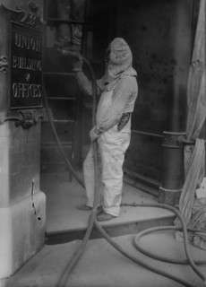 Sand Blaster, between c1915 and c1920. Creator: Bain News Service.