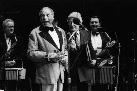 Edmundo Ross and Orchestra, Michael Aspel, 1994. Creator: Brian Foskett.