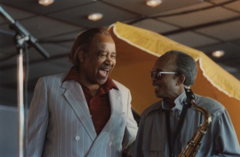 Harry "Sweets" Edison and Jimmy Heath, Jazz Inn Party, Nordwijk, Netherlands, 1989. Creator: Brian Foskett.