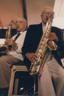 Flip Phillips and Jerry Jerome, The March of Jazz, Clearwater Beach, Florida, 1997. Creator: Brian Foskett.