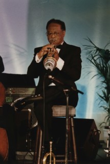 Clark Terry, Jazz Inn Party, Nordwijk, Netherlands, 1989. Creator: Brian Foskett.