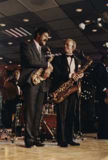 Charles McPherson and Jimmy Heath, Jazz Inn Party, Nordwijk, Netherlands, 1989. Creator: Brian Foskett.
