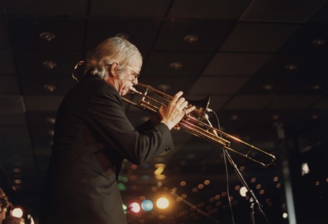Bob Brookmeyer, Jazz Inn Party, Nordwijk, Netherlands, 1989. Creator: Brian Foskett.
