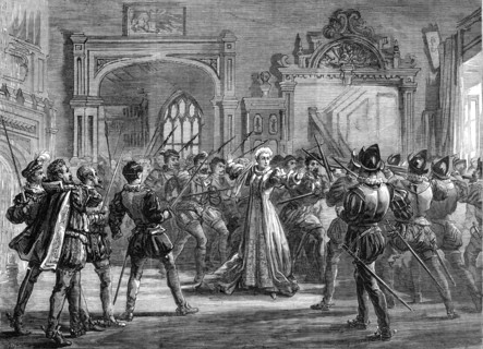Scene from "'Twixt Axe and Crown," at the Queen's Theatre, 1870. Creator: Unknown.