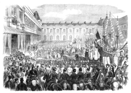 Shrove Tuesday procession of the Fat Ox at the Tuileries, Paris, 1870. Creator: Unknown.