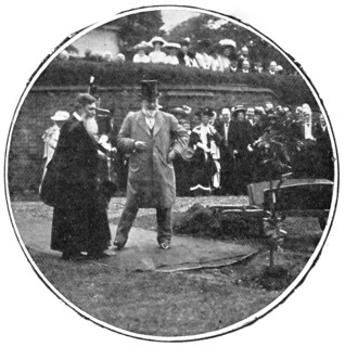 The King planting his oak at Rugby School, 1909. Creators: World's Graphic Press, Montague Dixon.