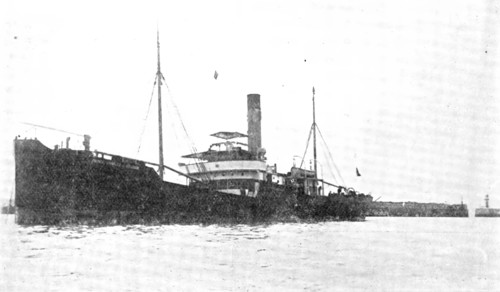 Arrested in the Downs: the Belgian steamer "Prince Charles de Belgique", 1909. Creator: Barratt.