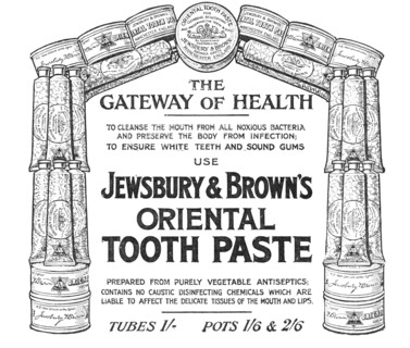 The Gateway of Health - use Jewsbury & Brown's Oriental Tooth Paste, 1909. Creator: Unknown.