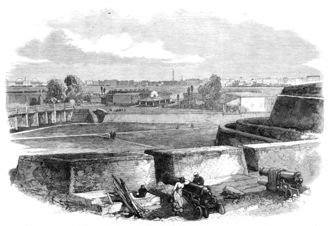 Calcutta, from the Plassey Gate, 1870. Creator: Unknown.