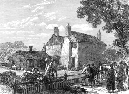 House of the family murdered at Denham, near Uxbridge, 1870. Creator: Unknown.