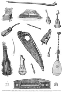 Musical Instruments at the South Kensington Museum, 1870. Creator: Unknown.