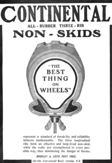 Continental all-rubber three-rib non-skids: "the Best Thing on Wheels", 1909. Creator: Unknown.