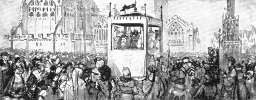 A dramatic performance at Coventry early in the sixteenth century, 1909. Creator: Unknown.