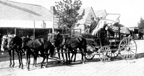 Manchester trade in Australia: a commercial traveller in the "back blocks", 1909. Creator: Unknown.