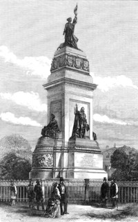 Monument of King William I. of Holland, at The Hague, 1870. Creator: W. G. M..