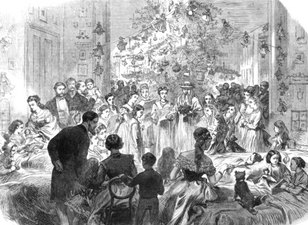 Festival at the East London Hospital for Children on New Year's Eve, 1870. Creator: Unknown.