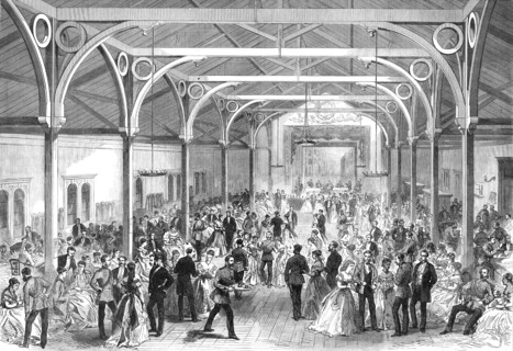 The Guards' Institute, Vauxhall-Bridge-Road: the Ball-Room, 1869. Creator: Unknown.
