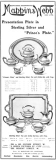 Mappin & Webb; Presentation Plate in Sterling Silver and "Prince's Plate", 1909. Creator: Unknown.
