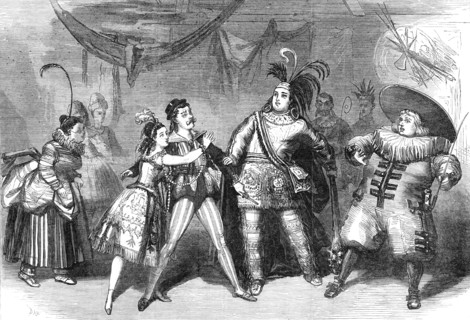 Scene from "La Belle Sauvage," at the St. James's Theatre, 1870. Creator: Unknown.