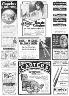 Page of advertisements, 1909. Creator: Unknown.