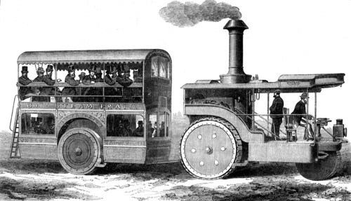 Road steamer and omnibus for the Indian Government, 1871. Creator: Unknown.