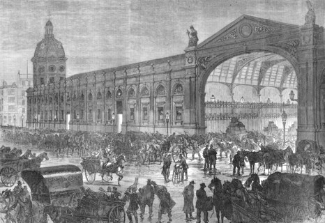 The Meat Market, Smithfield, at two in the morning, 1870. Creator: Unknown.