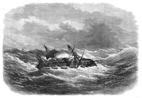 The Crocodile Indian troop-ship in a storm, 1870. Creator: Unknown.