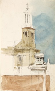Sketch of a Church, c1840s. Creator: David Cox the Elder.