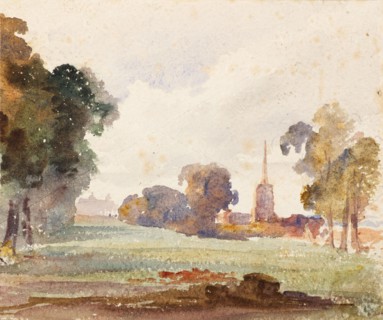 Aston Hall and Church, 1835-45. Creator: David Cox the Elder.