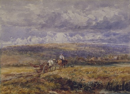 Carting Home the Plough, 1848. Creator: David Cox the Elder.