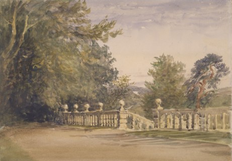 The Terrace, Haddon Hall, c1840s. Creator: David Cox the Elder.