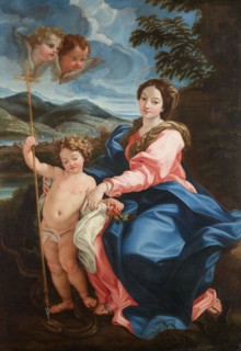 Madonna with Child piercing the Head of the Serpent ('Madonna della Serpe'), 1697-98. Creator: Giovanni Battista Gaulli Baciccio.