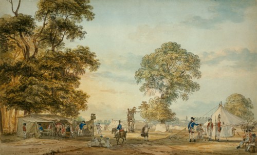 Encampment In Hyde Park During The Gordon Riots, 1780. Creator: Paul Sandby.