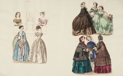 Costume plates, 1852 - 1853. Creator: Unknown.