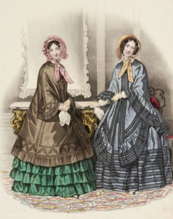 Fashion Plate - Petit Courrier des Dames 'Modes de Paris', 1847. Creator: Barreau.