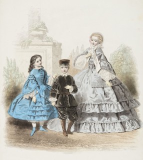 Fashion plate - Journal des Demoiselles VI, 1858. Creator: Gilquin & Dupain.