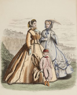 Fashion plate - Journal des Demoiselles VII, 1865. Creator: Gilquin fils.