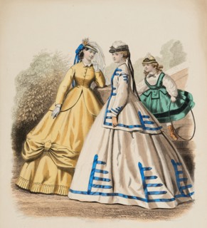 Fashion plate - Journal des Demoiselles VIII, 1865. Creator: Gilquin fils.
