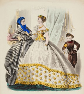 Fashion plate - Journal des Demoiselles III, 1866. Creator: Gilquin fils.