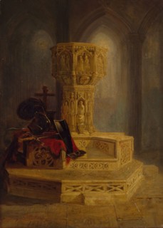 Font, Walsingham Church, 1831. Creator: William James Muller.