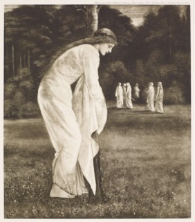 St George Series - The Princess chained to the Tree, c1860s, (1900). Creator: Unknown.