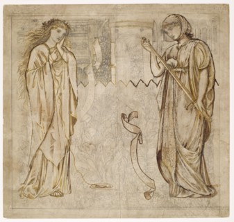 Chaucer's 'Legend of Good Women' - Ariadne and Lucretia, 1864. Creator: Sir Edward Coley Burne-Jones.