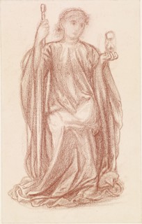 The Hours - Drapery Study, 1864-66. Creator: Sir Edward Coley Burne-Jones.