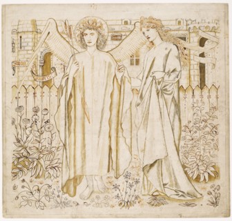 Chaucer's 'Legend of Good Women' - Amor and Alcestis, 1864. Creator: Sir Edward Coley Burne-Jones.