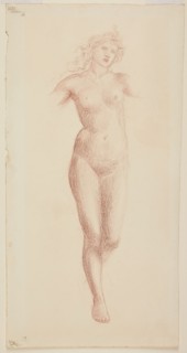 Cupid and Psyche - Female Nude - Study for Psyche, 1865-66. Creator: Sir Edward Coley Burne-Jones.