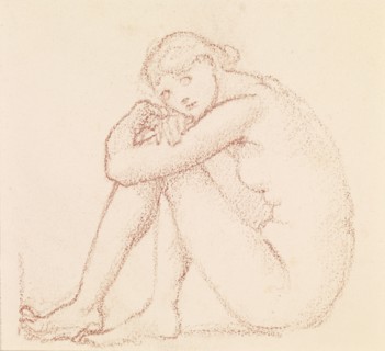 Female nude - study, 1864-65. Creator: Sir Edward Coley Burne-Jones.